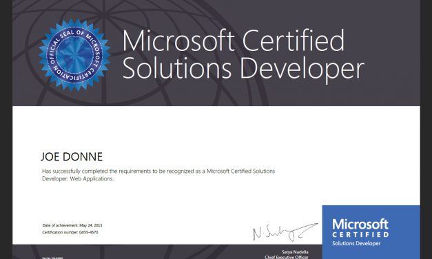 Microsoft Certified Solutions Developer Web Applications