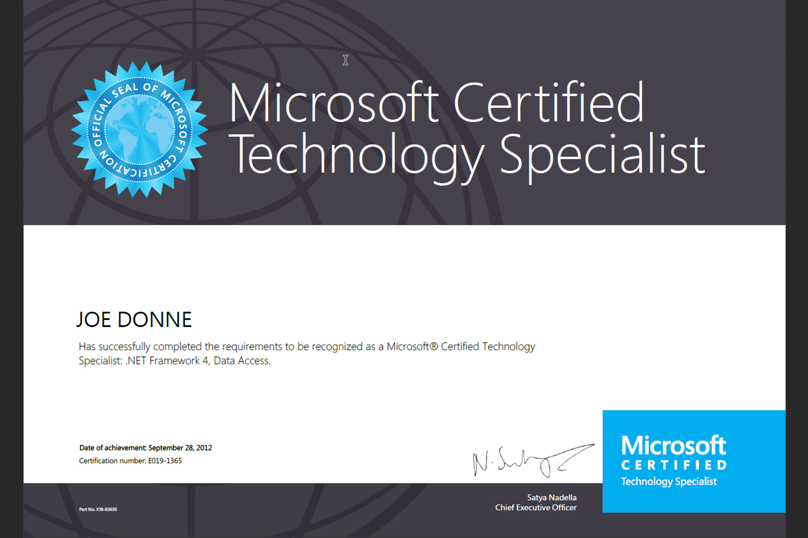 Microsoft Certified Technology Specialist NET Framework 4 Data Access